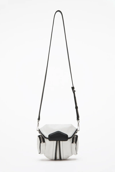 Shop Alexander Wang Marti Micro Crossbody In Black And White