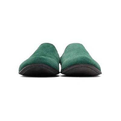 Shop Haider Ackermann Green Gathered Babouche Loafers In 043 Green