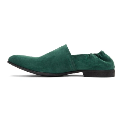 Shop Haider Ackermann Green Gathered Babouche Loafers In 043 Green