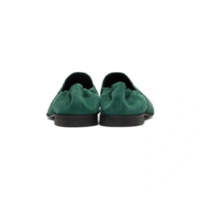Shop Haider Ackermann Green Gathered Babouche Loafers In 043 Green