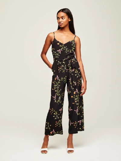 Shop L Agence Jaelyn Jumpsuit In Black Multi Bloom
