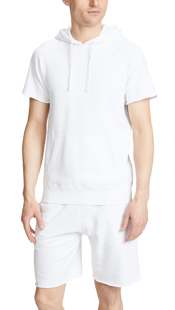 off white short sleeve hoodie