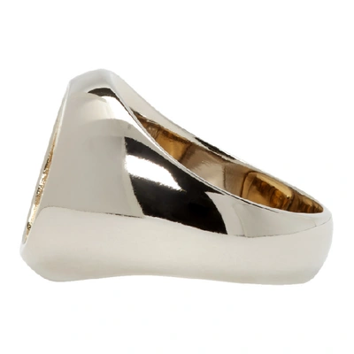 Shop Loewe Silver And Gold Flip Ring In 8262 Gldsil