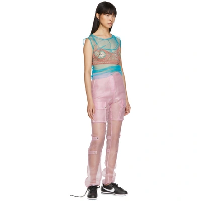 Shop Supriya Lele Pink Organza Utility Trousers