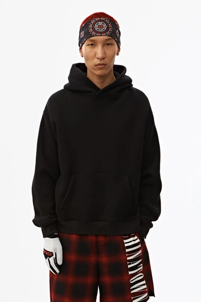 Shop Alexander Wang Hoodie In Dense Fleece In Black