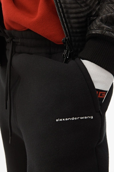 Shop Alexander Wang Dense Fleece Sweatpant In Black