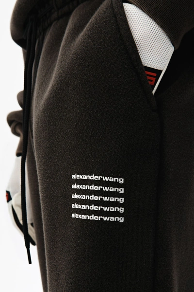 Shop Alexander Wang Acid Wash Dense Fleece Sweatpant In Acid Black