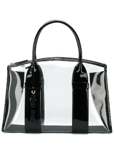 Shop Miu Miu Transparente Handtasche - Schwarz In Black