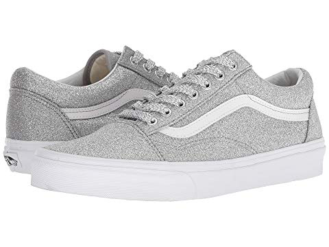 vans glitter silver
