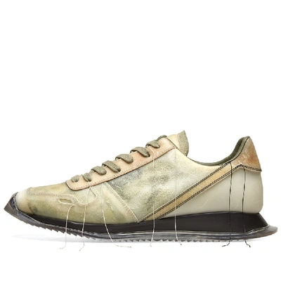 Shop Rick Owens Transparent Runner In Green