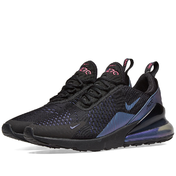 nike air max 270 iridescent trainers in black