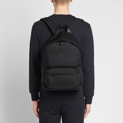 Shop Moncler Canvas Backpack In Black