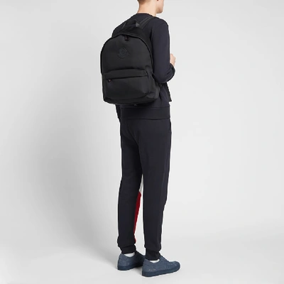Shop Moncler Canvas Backpack In Black