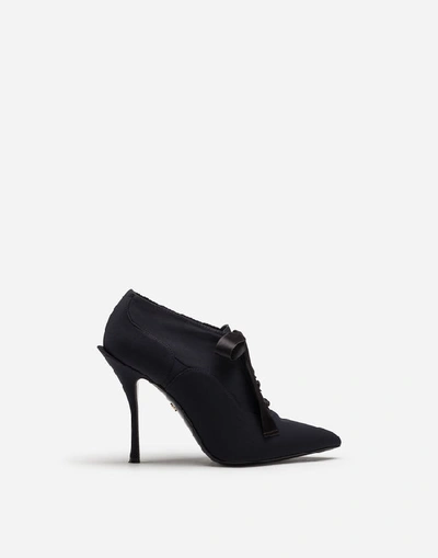 Shop Dolce & Gabbana Stretch Jersey Oxfords In Black