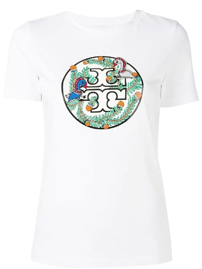Shop Tory Burch Logo T-shirt - White