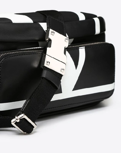 Shop Valentino Garavani Uomo Nappa Leather Vlogo Belt Bag In Black