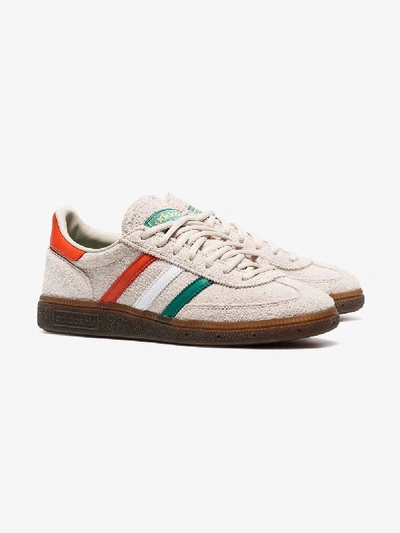 Shop Adidas Originals Adidas Neutral Handball Spezial Suede Low Top Sneakers In Neutrals