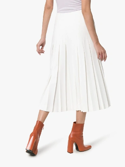 Shop Beaufille Kari Pleated Midi Skirt In White