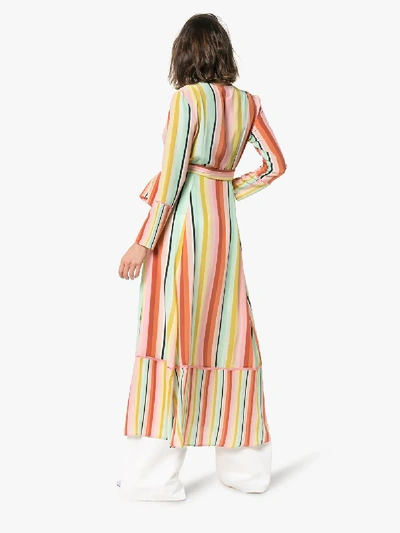 Shop We Are Leone Desert Contrast Stripe Dress In Multicoloured