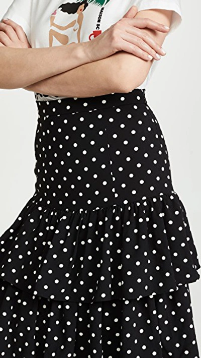 Shop Cinq À Sept Rowena Skirt In Black/white