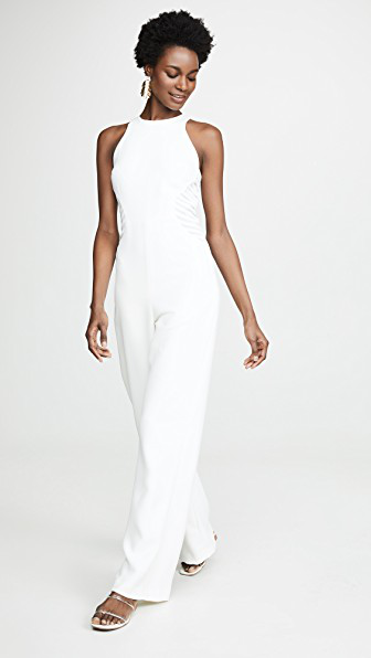 halston heritage high neck jumpsuit