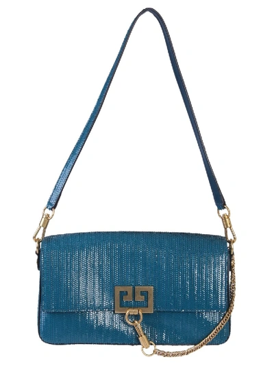 Shop Givenchy Charm Shoulder Bag In Blue