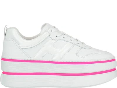 Shop Hogan H449 Sneakers In White