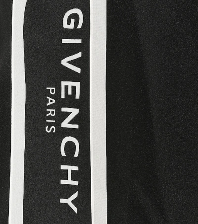 Shop Givenchy Logo Silk Top In Black