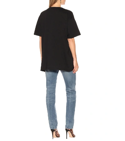 Shop Gucci Sequined Cotton Jersey T-shirt In Black