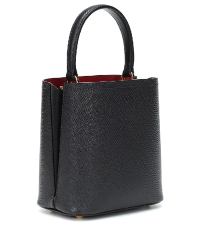Shop Prada Panier Small Leather Shoulder Bag In Black