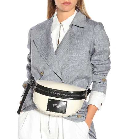 Shop Givenchy Tag Leather Belt Bag In White