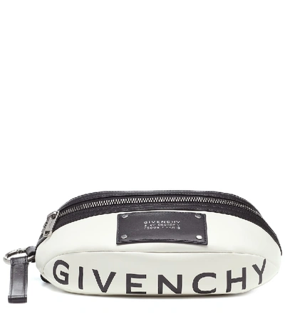 Shop Givenchy Tag Leather Belt Bag In White