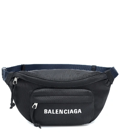 Shop Balenciaga Wheel Belt Bag In Black