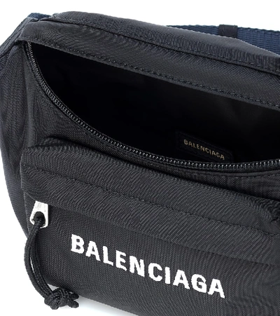 Shop Balenciaga Wheel Belt Bag In Black