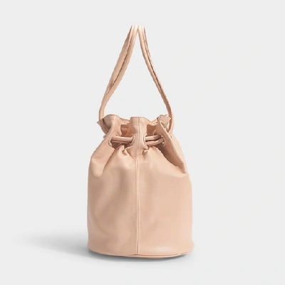 Shop Mansur Gavriel Drawstring Pouch Bag In Pink