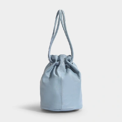 Shop Mansur Gavriel Drawstring Pouch Bag In Blue
