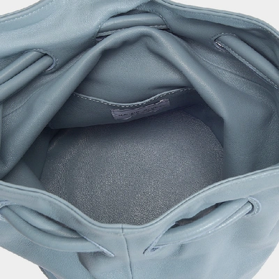 Shop Mansur Gavriel Drawstring Pouch Bag In Blue