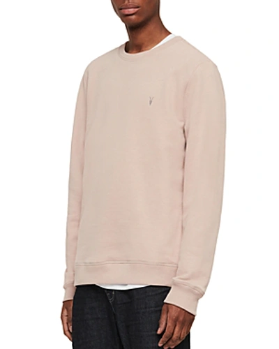 Shop Allsaints Raven Sweatshirt In Mushroom Pink
