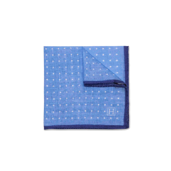 Hackett Small Spot Print Linen Pocket Square | ModeSens