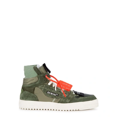 Shop Off-white “off-court” 3.0 Army Green Suede Hi-top Trainers
