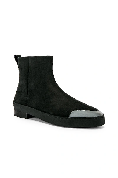 Shop Fear Of God Chelsea Santa Fe Boot In Black & Silver