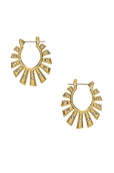 Shop Luv Aj The Whimsy Flare Mini Hoops In Gold