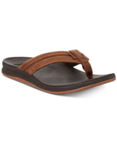 Shop Reef Ortho-bounce Coast Leather Sandals Men's Shoes In Brown