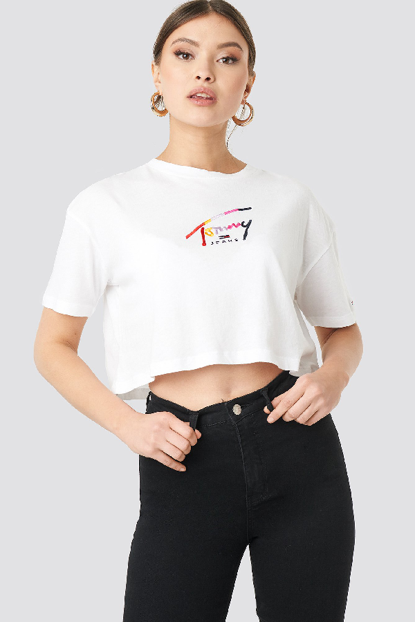 tommy jeans script tee