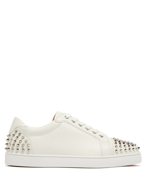 Christian Louboutin Seavaste 2 Spiked Leather Low-top Trainers In White |  ModeSens
