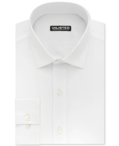 Shop Kenneth Cole Unlisted Men's Slim-fit Solid Dress Shirt In White