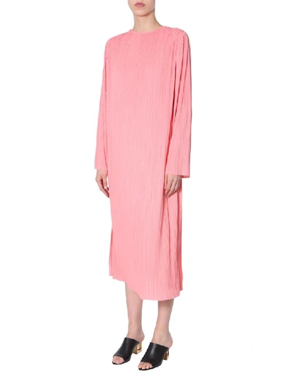 Shop Givenchy Pleated Dress In Rosa