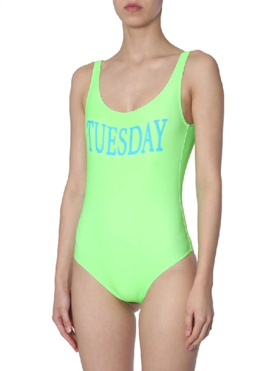 Shop Alberta Ferretti Swimsuit In Verde
