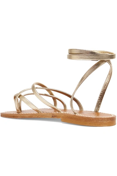 Shop K.jacques Zenobie Leather Sandals In Gold
