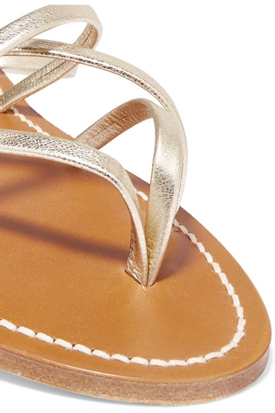 Shop K.jacques Zenobie Leather Sandals In Gold